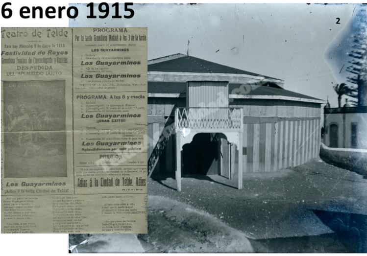 Imagen de archivo del antiguo Teatro Electra que funcionó en Telde en la primera mitad del siglo XX (Foto Archivo Fernando Ojeda)